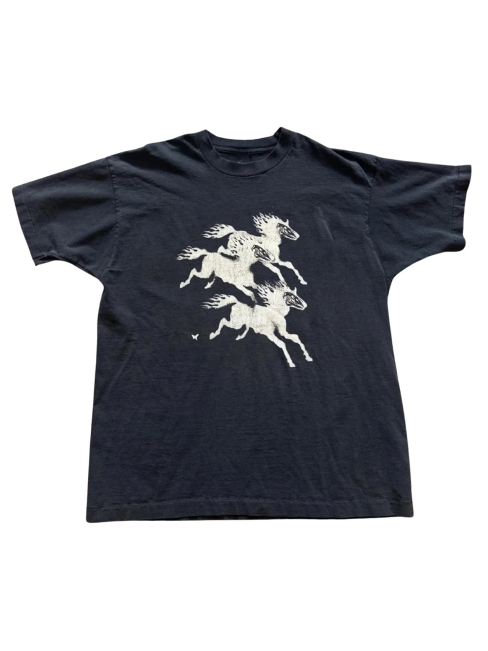 Gildan Black Graphic Horses Short-Sleeve Tee